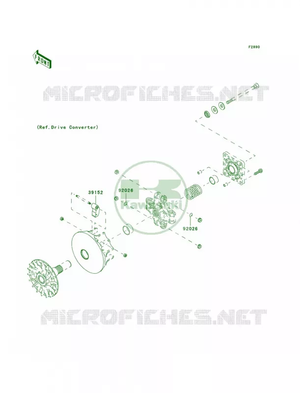 Optional PartsEngine Kawasaki MULE 400 2010 MULE 610 4X4  KAF400AAF