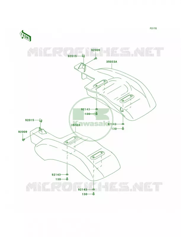 Rear Fenders Kawasaki MULE 400 2010 MULE 610 4X4  KAF400AAF