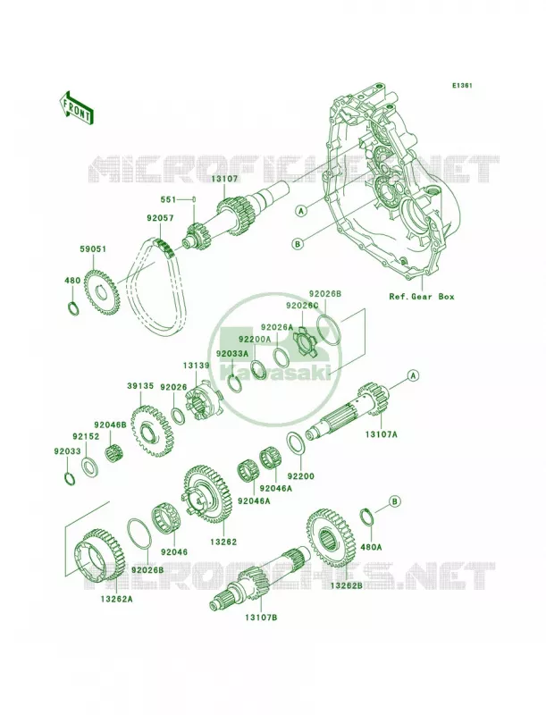 Transmission Kawasaki MULE 400 2010 MULE 610 4X4  KAF400AAF