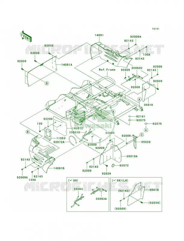 Frame FittingsRear Kawasaki MULE 400 2010 MULE 600  KAF400BAF