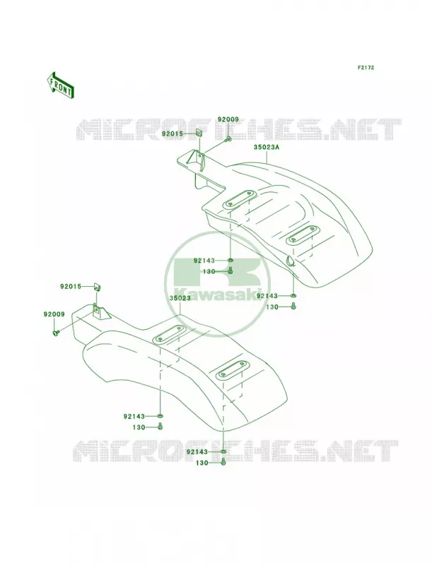 Rear Fenders Kawasaki MULE 400 2010 MULE 600  KAF400BAF