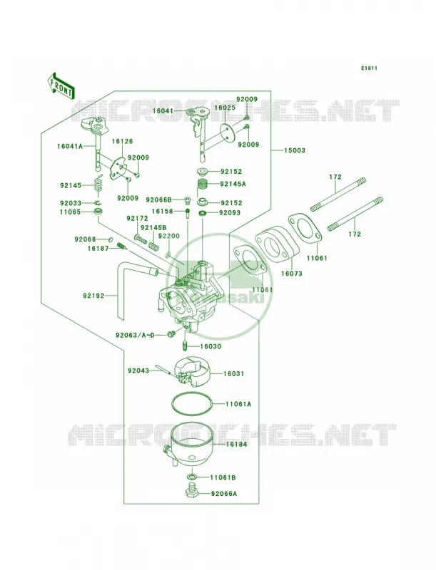 Carburetor Kawasaki MULE 400 2010 MULE 610 4X4 XC  KAF400DAF