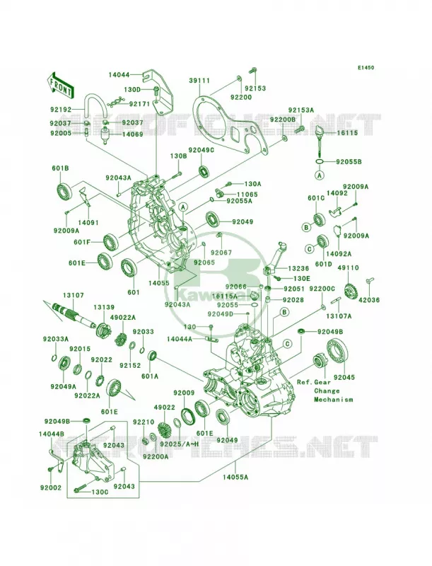 Gear Box Kawasaki MULE 400 2010 MULE 610 4X4 XC  KAF400DAF