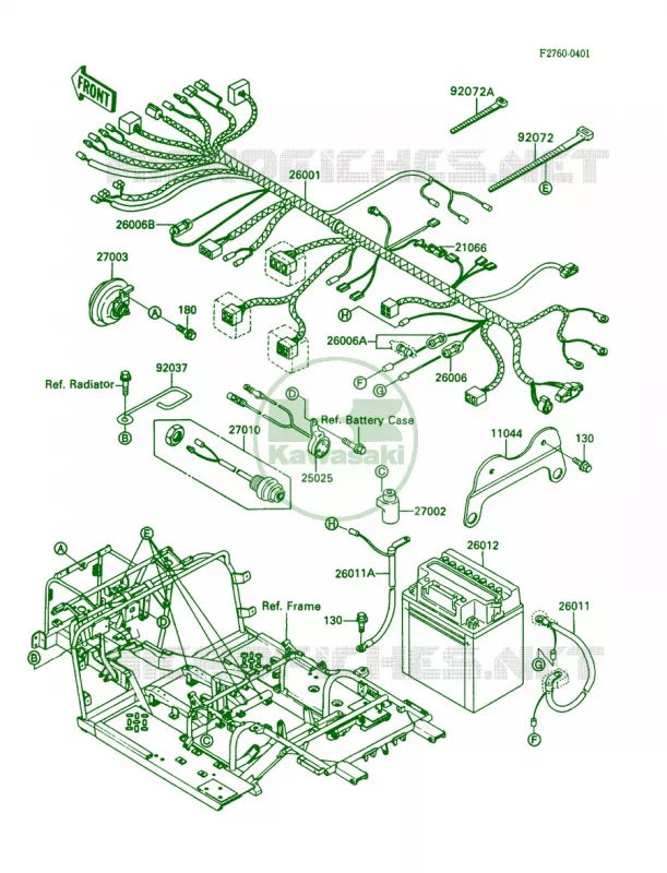Chassis Electrical Equipment Kawasaki MULE 450 2007 MULE 1000  KAF450-B1