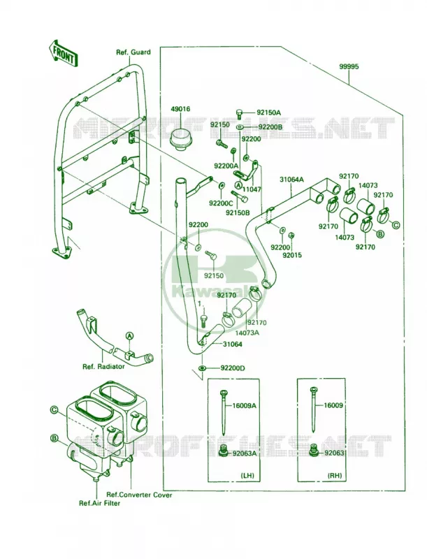 Optional Parts Kawasaki MULE 450 2007 MULE 1000  KAF450-B1