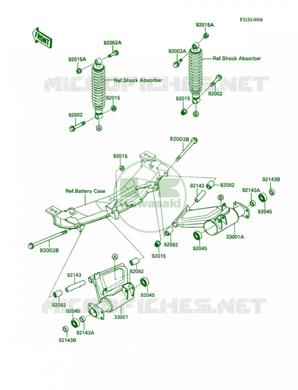 Rear Suspension Kawasaki MULE 450 2007 MULE 1000  KAF450-B1