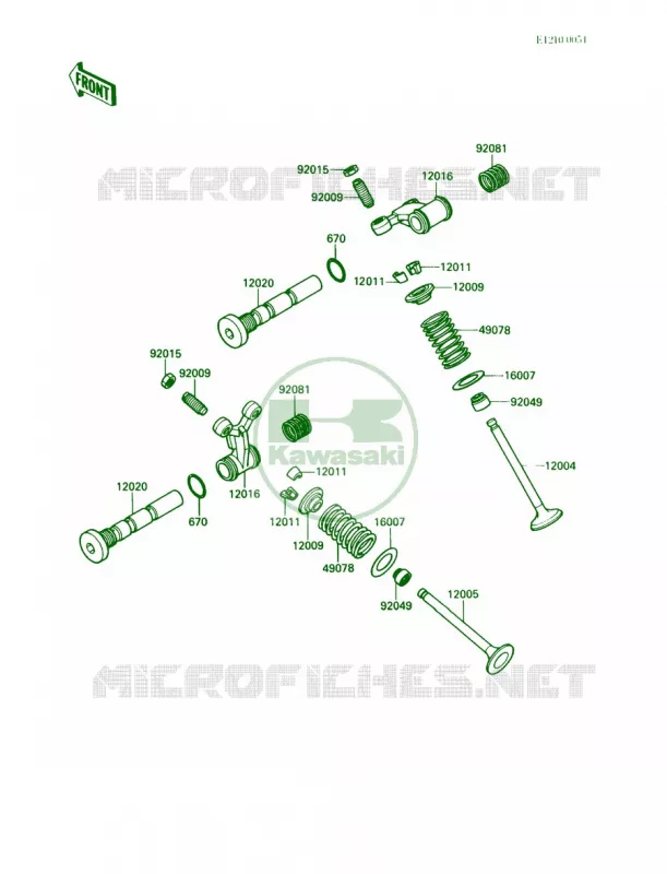 Valves Kawasaki MULE 450 2007 MULE 1000  KAF450-B1