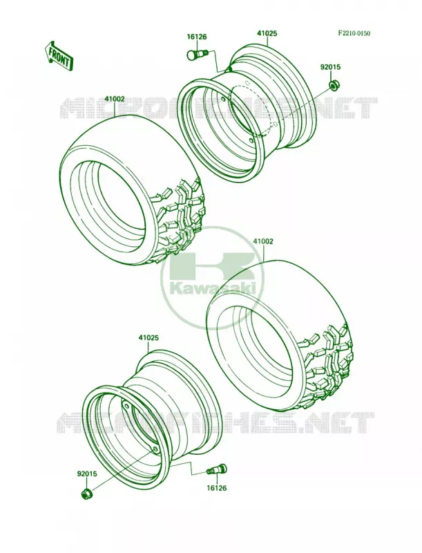 WheelsTires Kawasaki MULE 450 2007 MULE 1000  KAF450-B1