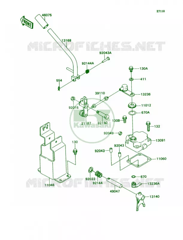 Control Kawasaki MULE 540 2007 MULE 2010  KAF540-C1