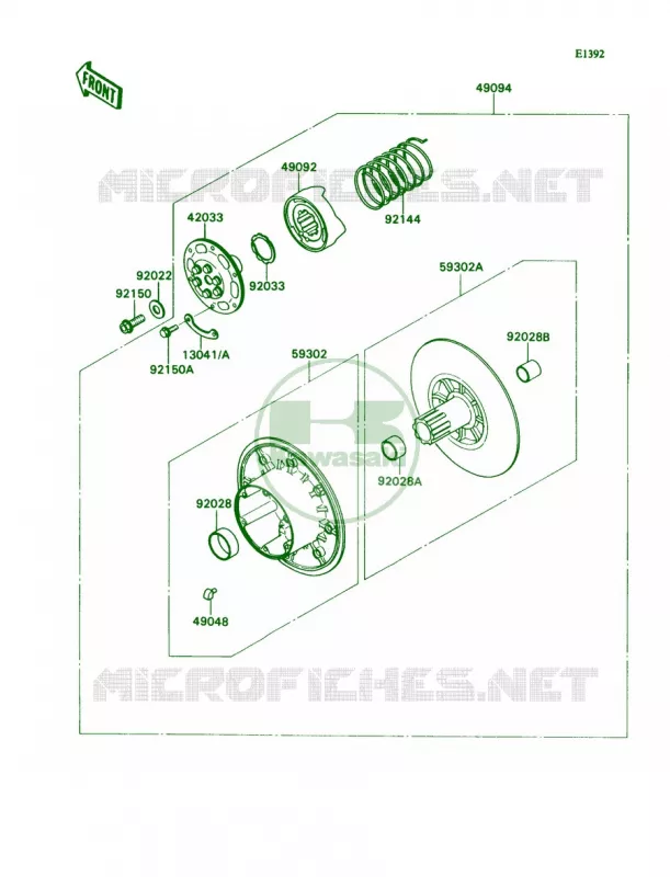 Driven Converter Kawasaki MULE 540 2007 MULE 2010  KAF540-C1