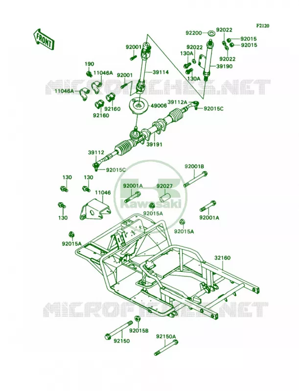 Frame Kawasaki MULE 540 2007 MULE 2010  KAF540-C1