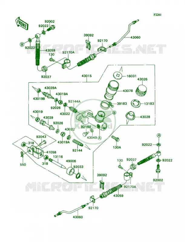 Master Cylinder Kawasaki MULE 540 2007 MULE 2010  KAF540-C1