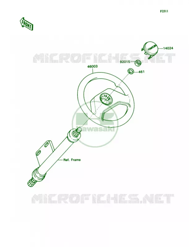 Steering Wheel Kawasaki MULE 540 2007 MULE 2010  KAF540-C1