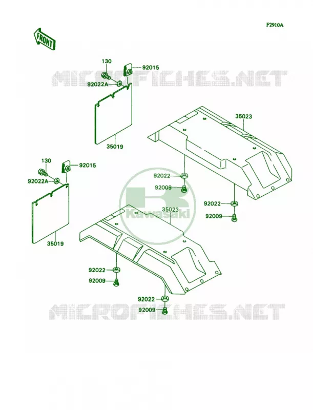 AccessoryRear Fender Kawasaki MULE 540 2007 MULE 2020  KAF540-D1