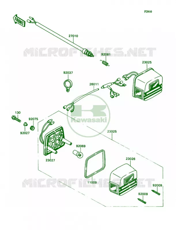 AccessoryTail Lamp Kawasaki MULE 540 2007 MULE 2020  KAF540-D1