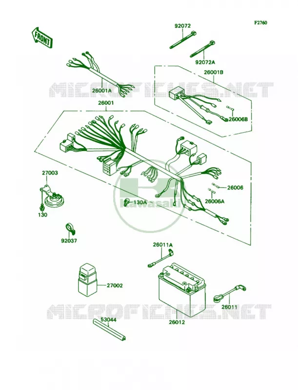 Electrical Equipment Kawasaki MULE 540 2007 MULE 2020  KAF540-D1