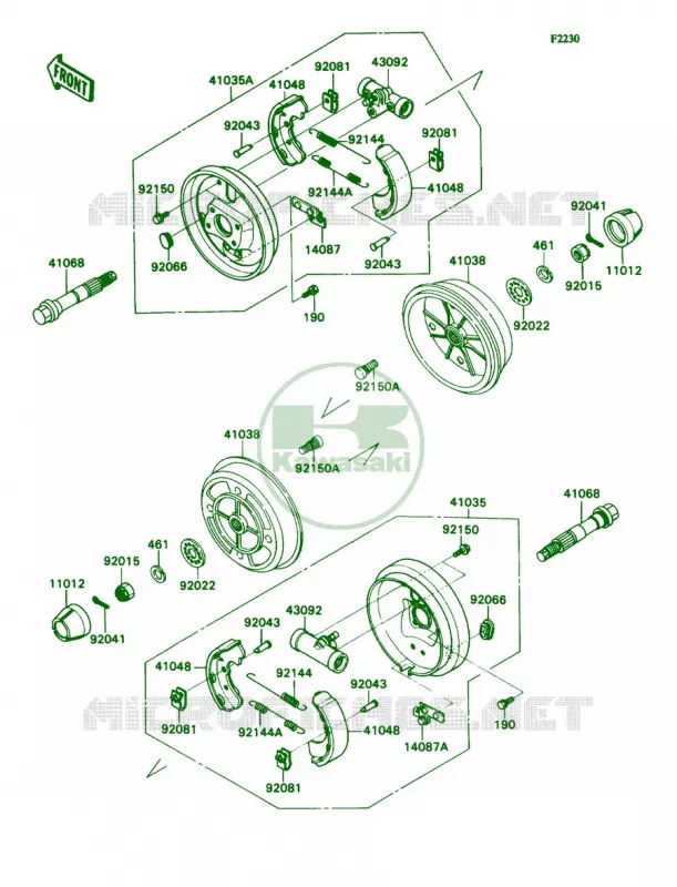 Front Hub Kawasaki MULE 540 2007 MULE 2020  KAF540-D1