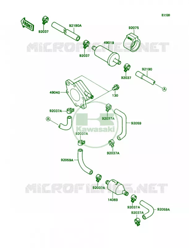 Fuel Pump Kawasaki MULE 540 2007 MULE 2020  KAF540-D1