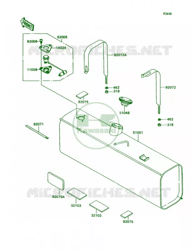 Fuel Tank Kawasaki MULE 540 2007 MULE 2020  KAF540-D1