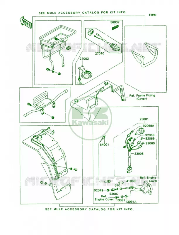 Optional PartsFront Kawasaki MULE 540 2007 MULE 2020  KAF540-D1