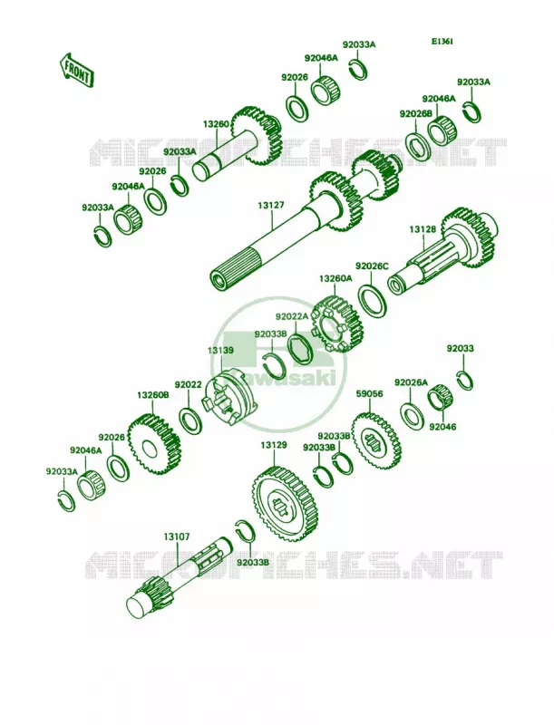 Transmission Kawasaki MULE 540 2007 MULE 2020  KAF540-D1
