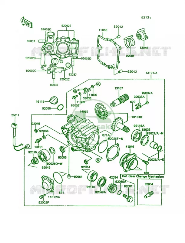 Front Bevel Gear Kawasaki MOTOS 1000 1994 Concours  ZG1000-A9