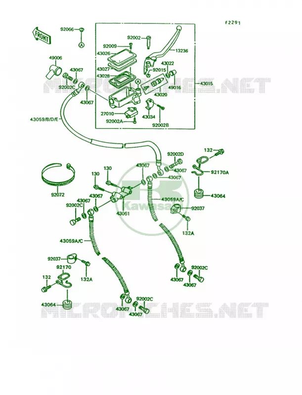 Front Master Cylinder Kawasaki MOTOS 1000 1994 Concours  ZG1000-A9