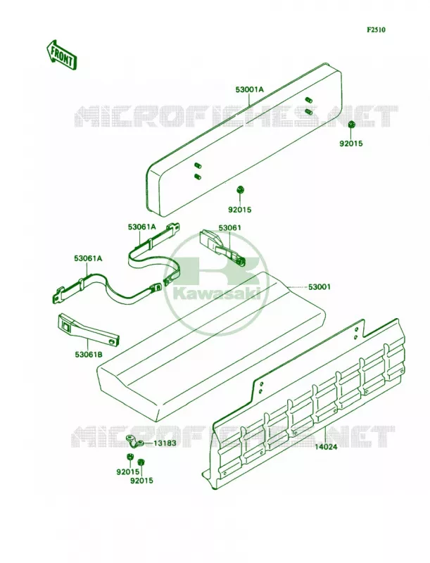 Seat Kawasaki MULE 540 2007 MULE 2030  KAF540-E1