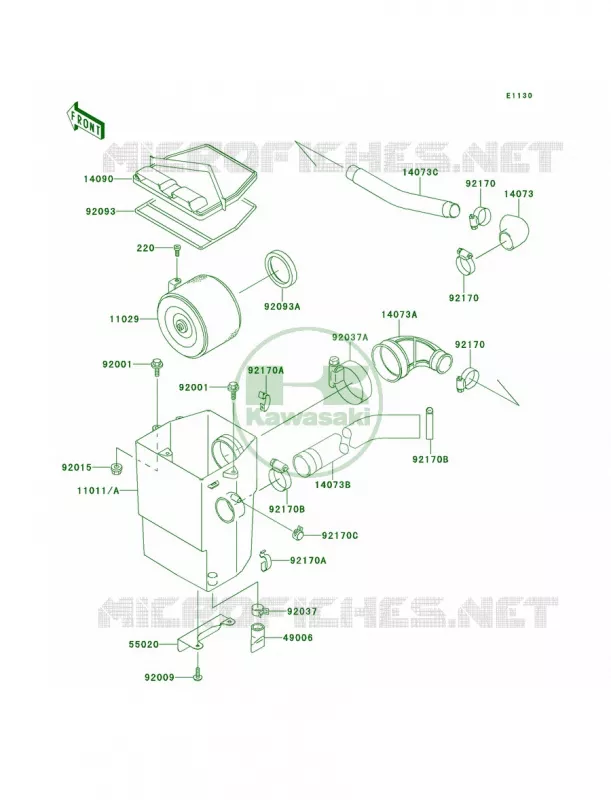 Air Cleaner Kawasaki MULE 620 2007 MULE 2510 4X4  KAF620-A1