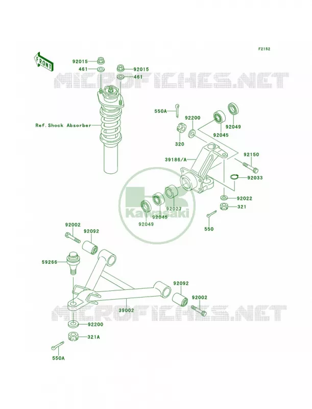 Front Suspension Kawasaki MULE 620 2007 MULE 2510 4X4  KAF620-A1