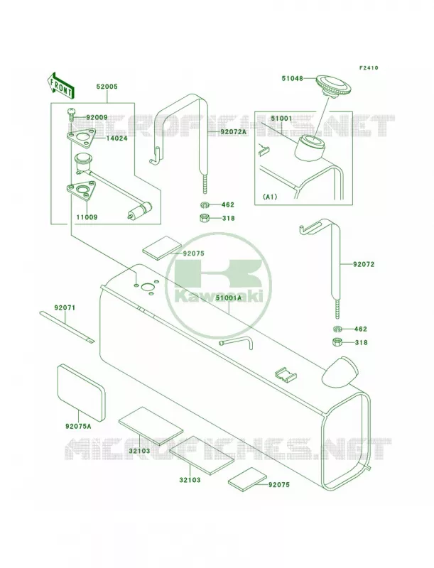 Fuel Tank Kawasaki MULE 620 2007 MULE 2510 4X4  KAF620-A1
