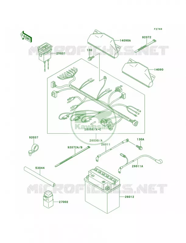 Chassis Electrical Equipment Kawasaki MULE 620 2007 MULE 2510 4X4  KAF620-A2