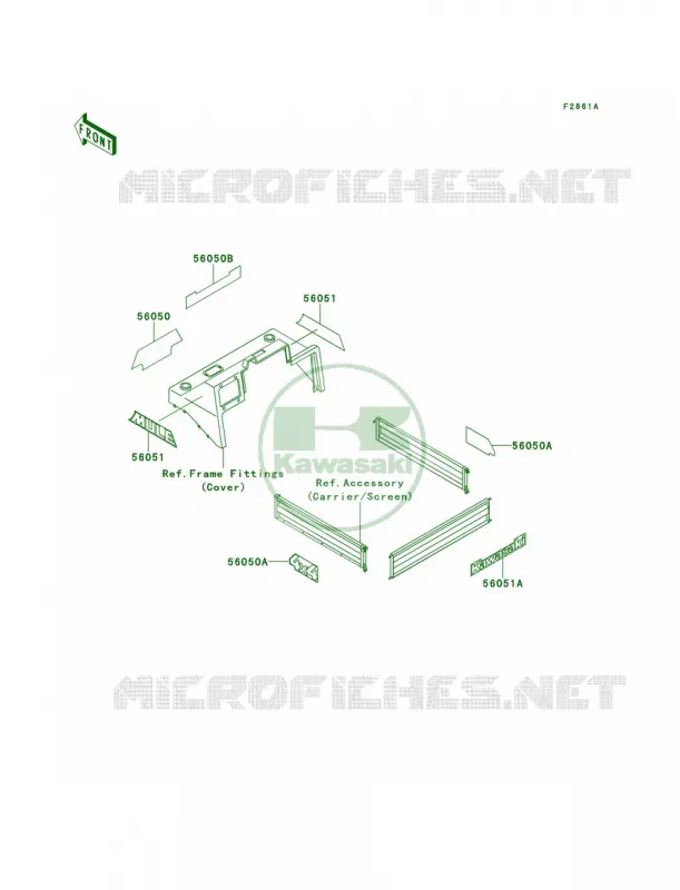 DecalsRedKAF620-A3A4 Kawasaki MULE 620 2007 MULE 2510 4X4  KAF620-A2