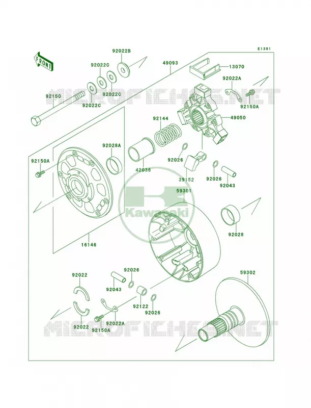 Drive Converter Kawasaki MULE 620 2007 MULE 2510 4X4  KAF620-A2