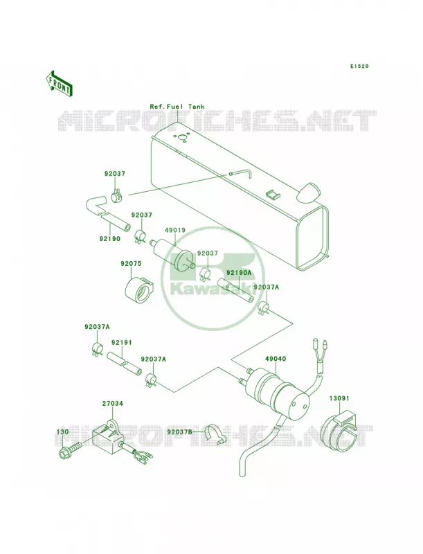 Fuel Pump Kawasaki MULE 620 2007 MULE 2510 4X4  KAF620-A3