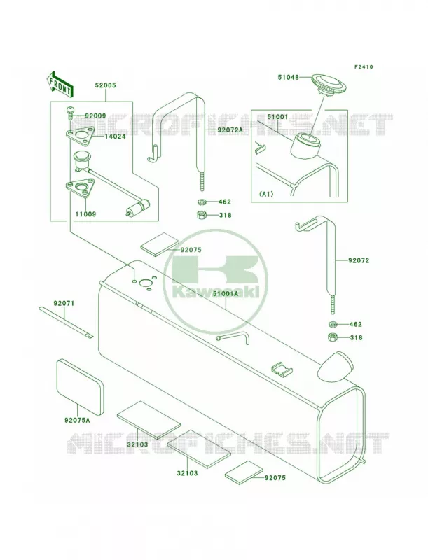 Fuel Tank Kawasaki MULE 620 2007 MULE 2510 4X4  KAF620-A3