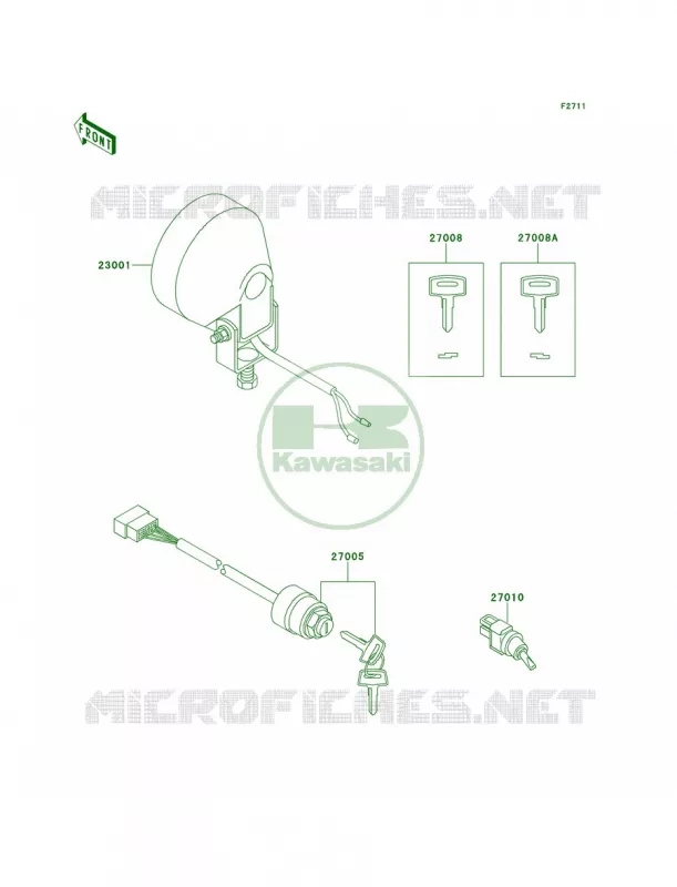 HeadlightsIgnition Switch Kawasaki MULE 620 2007 MULE 2510 4X4  KAF620-A3