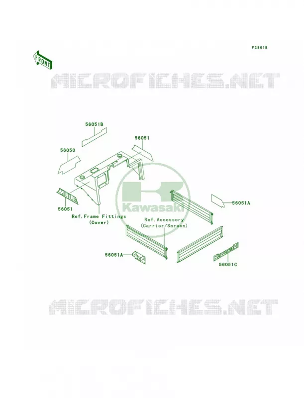 DecalsGreenKAF620-A4 Kawasaki MULE 620 2007 MULE 2510 4X4  KAF620-A4