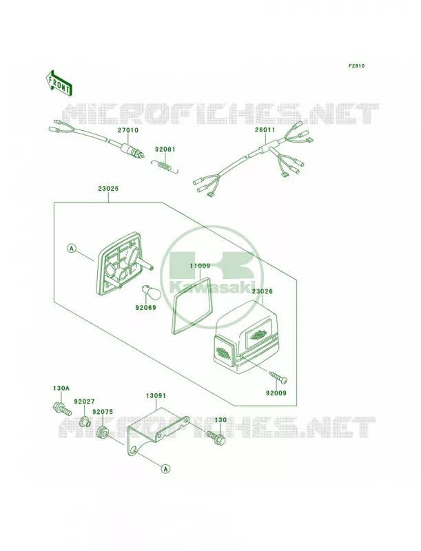 AccessoryTail Lamp Kawasaki MULE 620 2007 MULE 2510 4X4  KAF620-A5