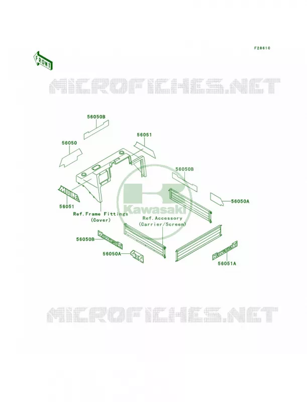 DecalsRedKAF620-A5 Kawasaki MULE 620 2007 MULE 2510 4X4  KAF620-A5