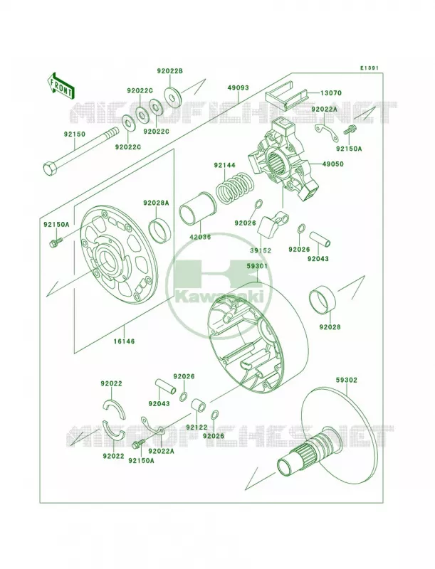 Drive Converter Kawasaki MULE 620 2007 MULE 2510 4X4  KAF620-A5
