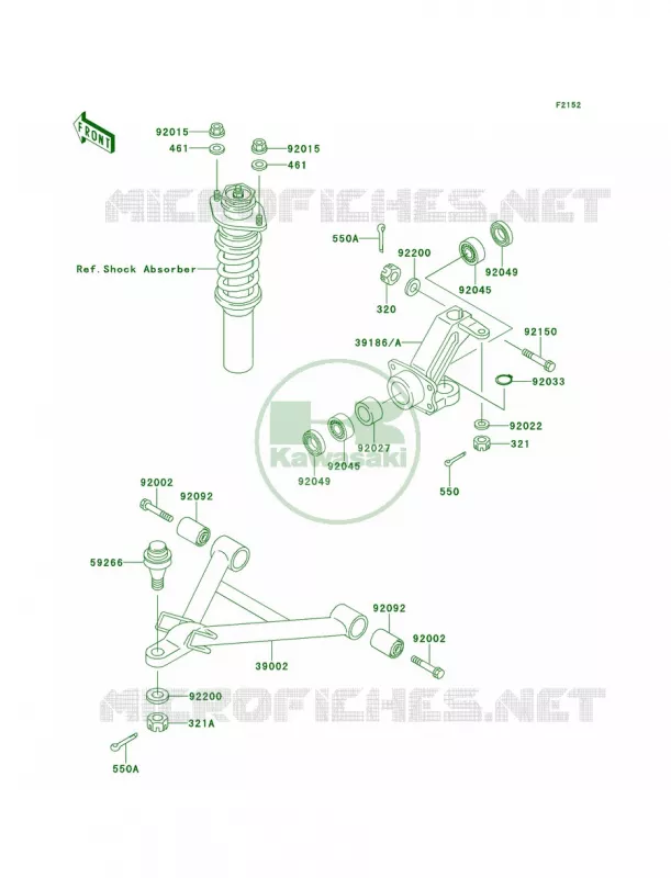 Front Suspension Kawasaki MULE 620 2007 MULE 2510 4X4  KAF620-A5