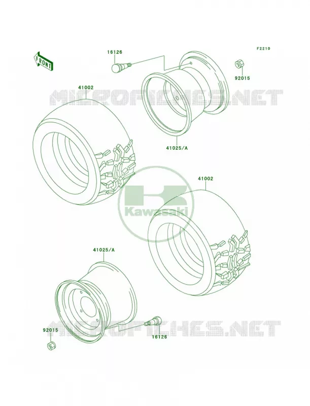 WheelsTires Kawasaki MULE 620 2007 MULE 2510 4X4  KAF620-A5