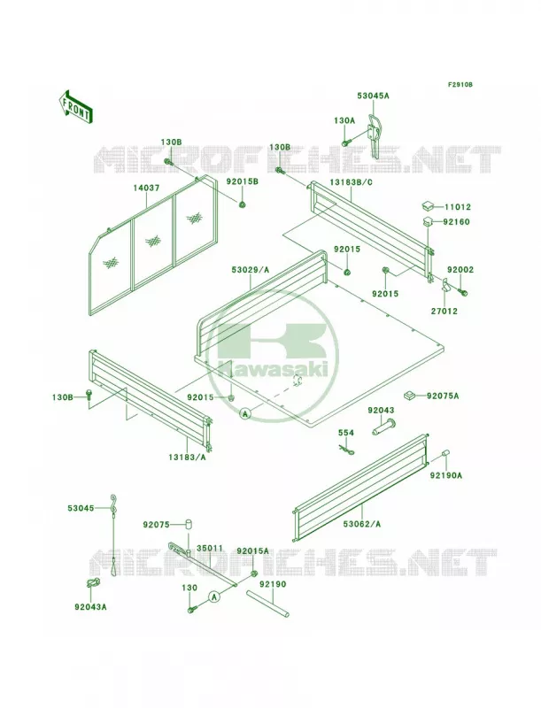 AccessoryCarrierScreen Kawasaki MULE 620 2007 MULE 2510 4X4  KAF620-A6