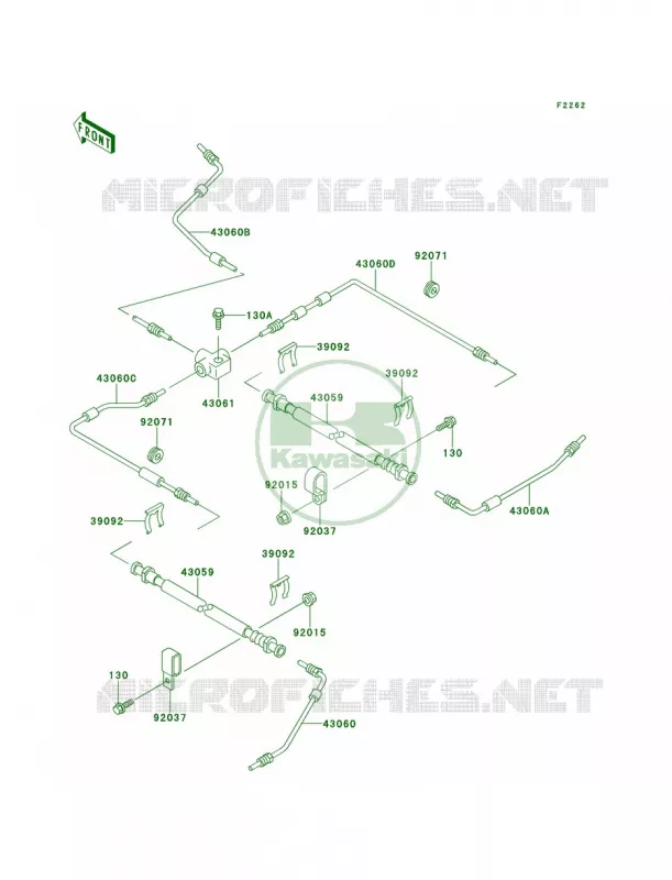 Brake Piping Kawasaki MULE 620 2007 MULE 2510 4X4  KAF620-A6