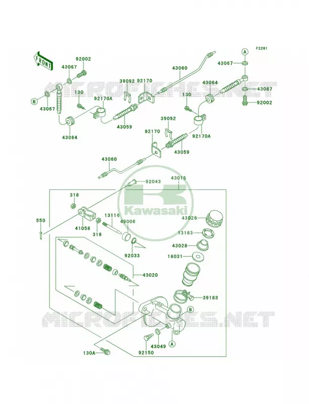 Master Cylinder Kawasaki MULE 620 2007 MULE 2510 4X4  KAF620-A6