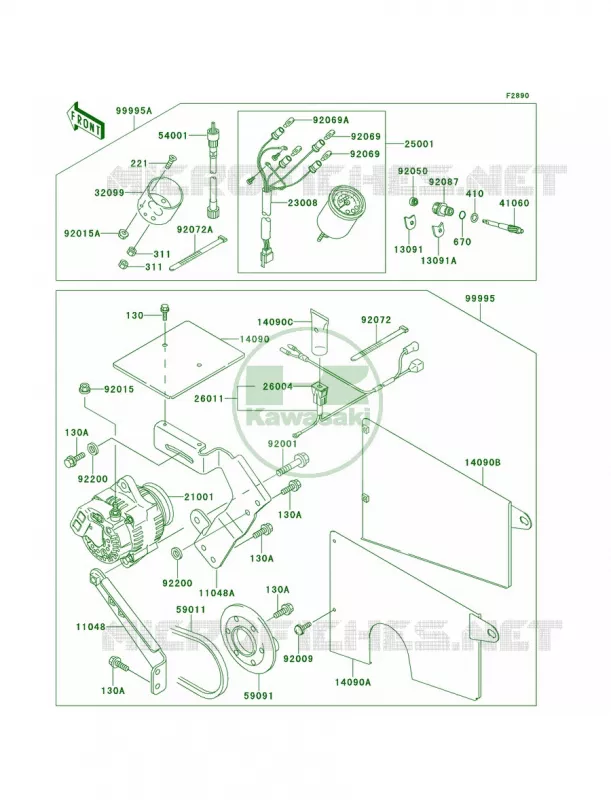 Optional PartsGenerator&ampMeter Kawasaki MULE 620 2007 MULE 2510 4X4  KAF620-A6
