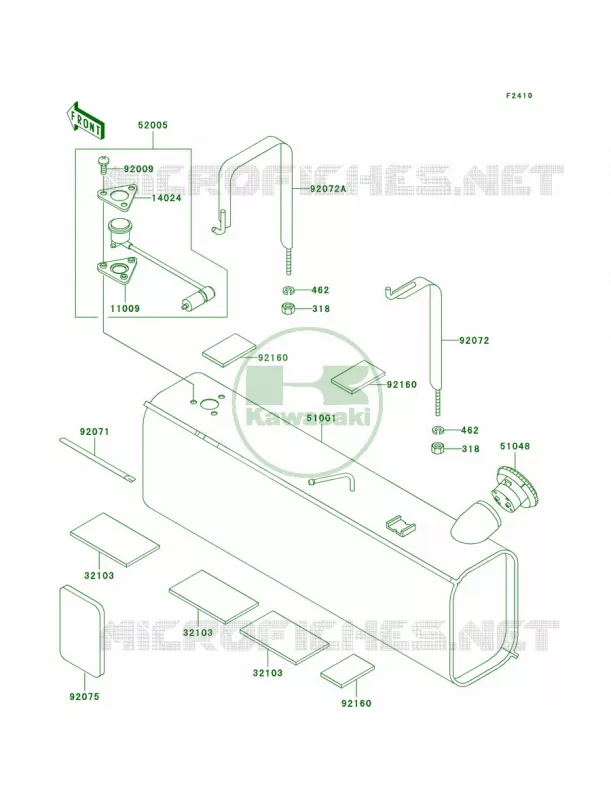 Fuel Tank Kawasaki MULE 620 2007 MULE 3020 TURF  KAF620-F1