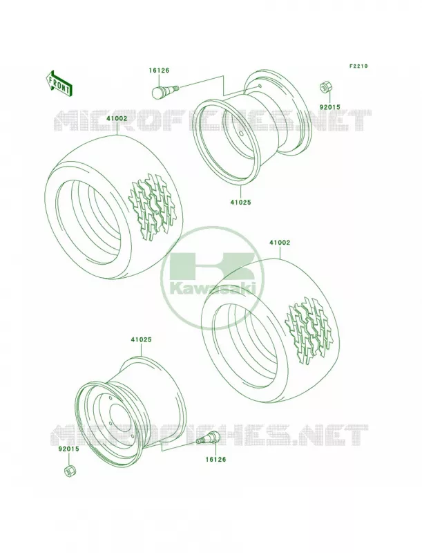 WheelsTires Kawasaki MULE 620 2007 MULE 3020 TURF  KAF620-F1