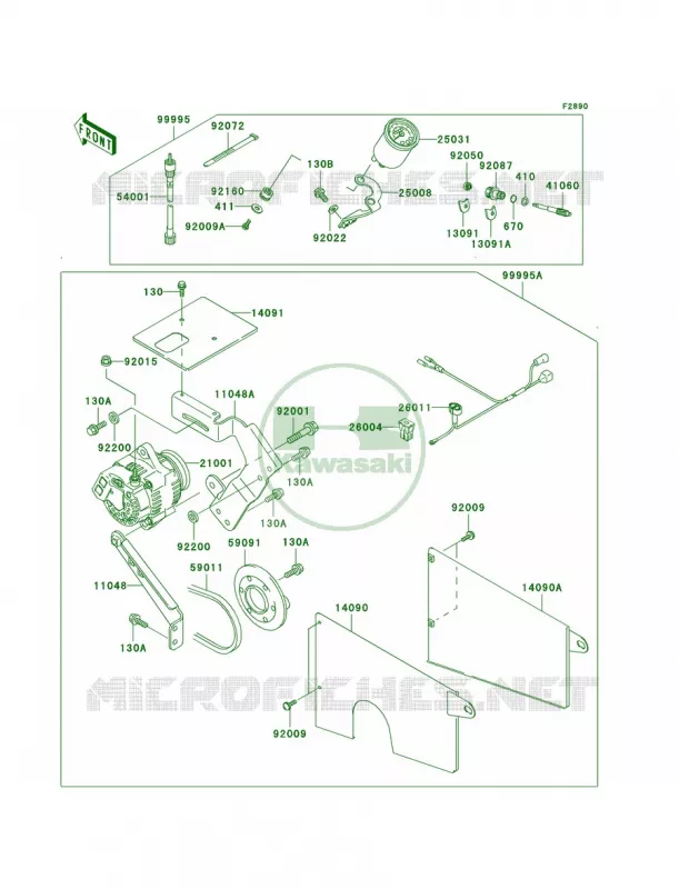 Optional Parts Kawasaki MULE 620 2007 MULE 3020 TURF  KAF620-F2